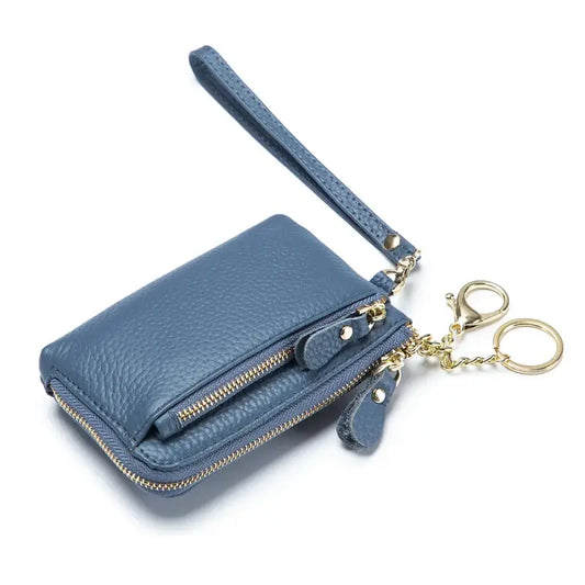 Petit Porte Monnaie Porte-Carte Femme Bleu pétrole