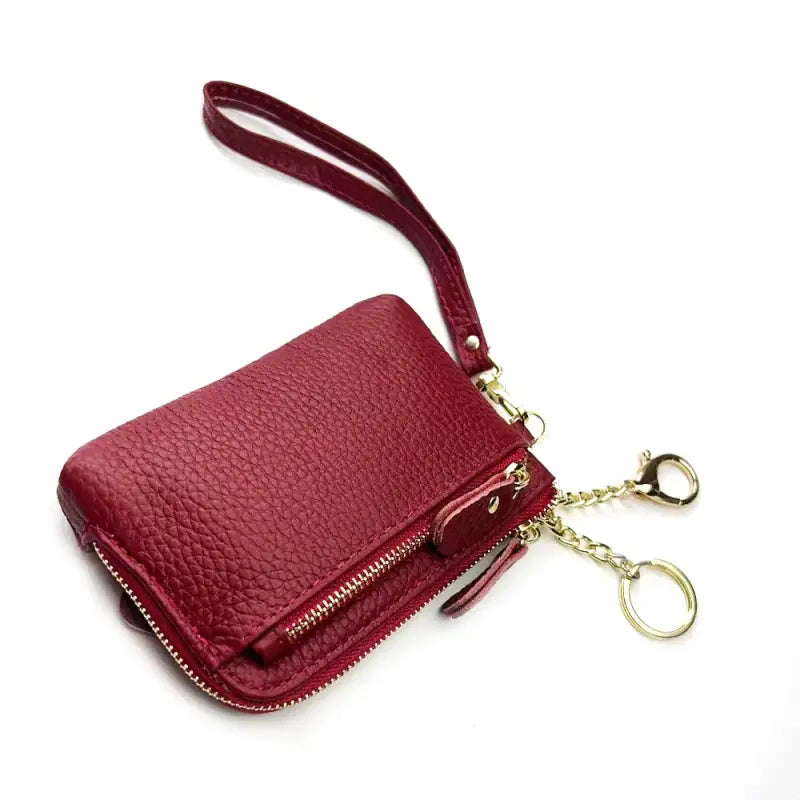 Petit Porte Monnaie Porte-Carte Femme Bordeaux
