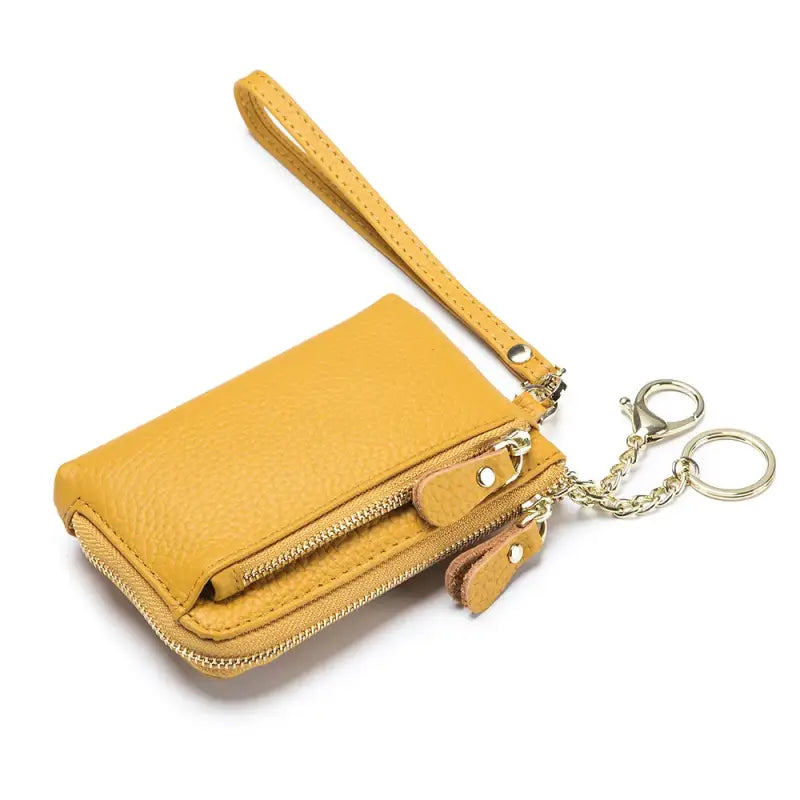 Petit Porte Monnaie Porte-Carte Femme Jaune