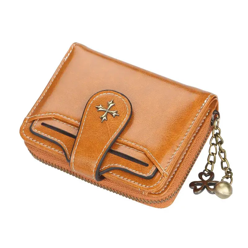 Petit Portefeuille Femme Marron