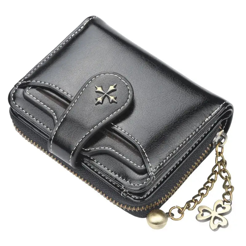 Petit Portefeuille Femme Noir