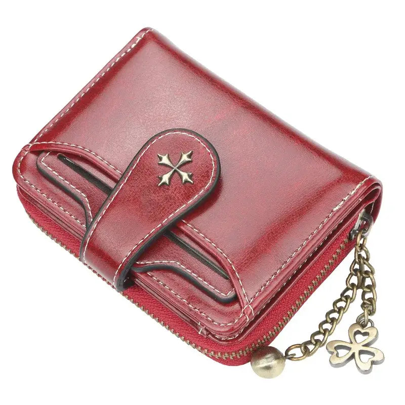 Petit Portefeuille Femme Rouge