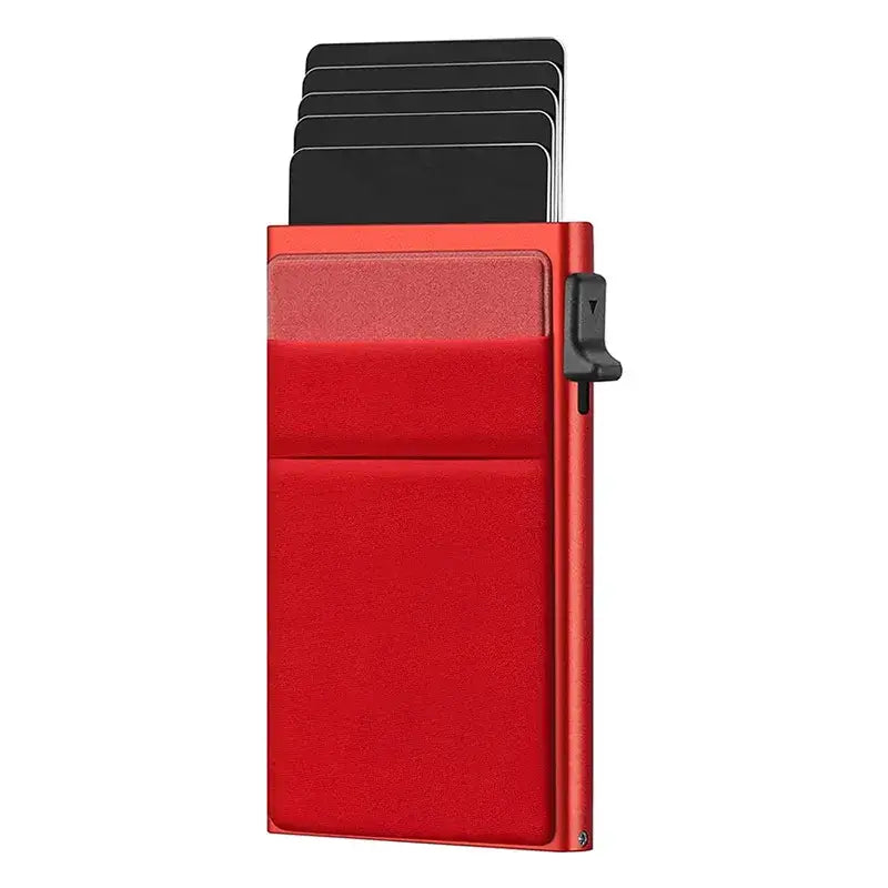 Porte Carte Anti-Piratage Rouge