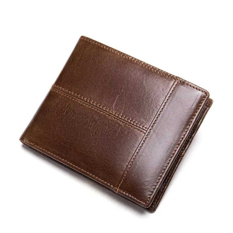 Porte-Carte Bancaire Cuir Homme Marron foncé