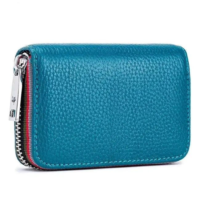 Porte-Carte de Crédit Zip Bleu clair