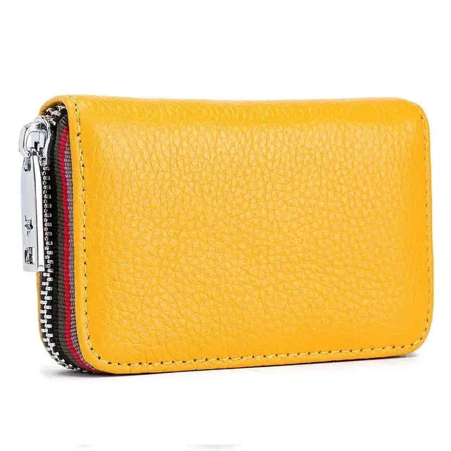 Porte-Carte de Crédit Zip Jaune