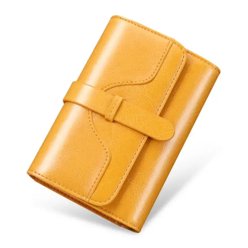 Porte-Carte en Cuir Femme Jaune