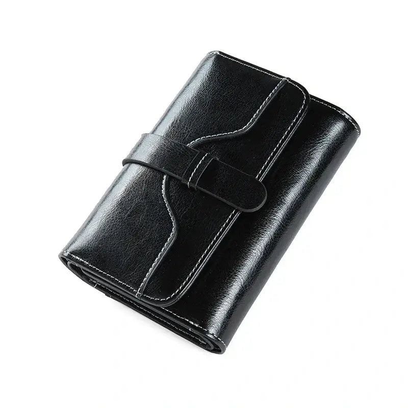 Porte-Carte en Cuir Femme Noir