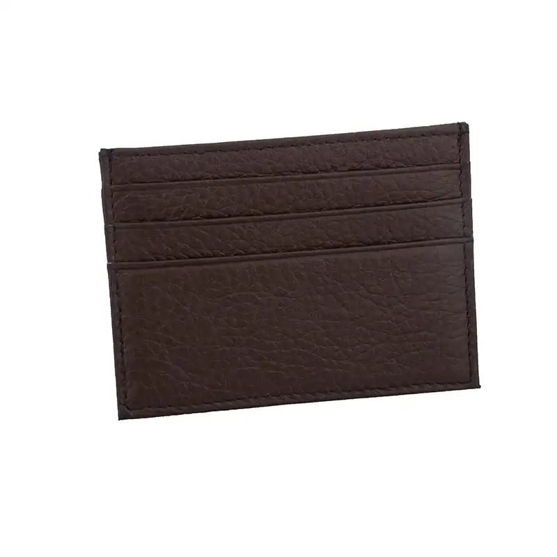 Porte Carte en Cuir Marron foncé