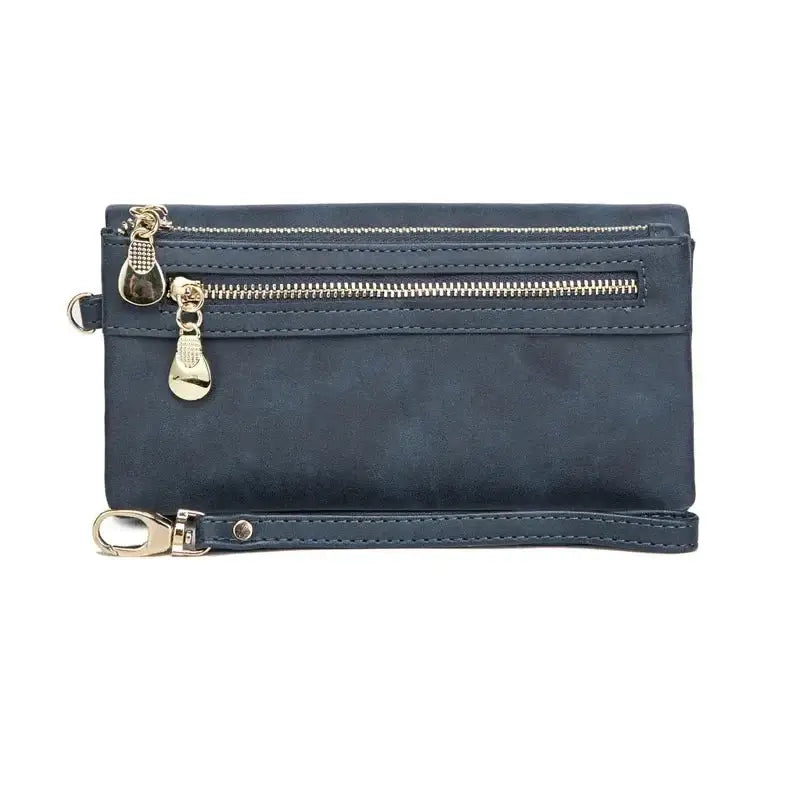 Porte-Carte Femme avec Fermeture Bleu pétrole