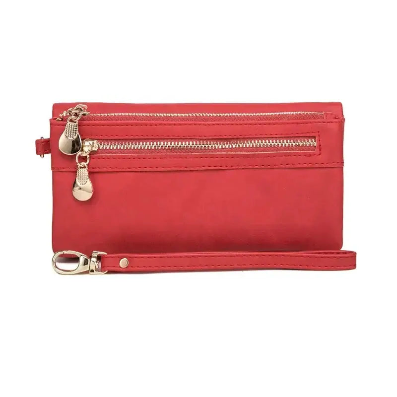 Porte-Carte Femme avec Fermeture Rouge