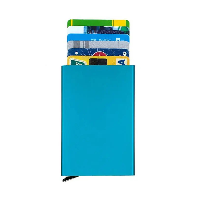 Porte-Carte Métallique Bleu clair