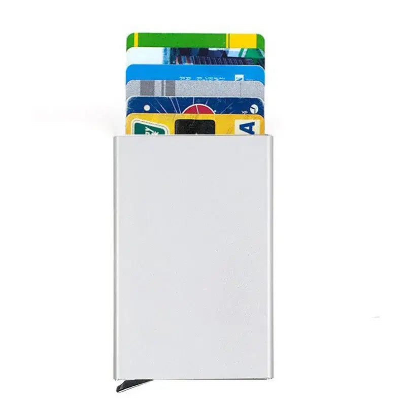 Porte-Carte Métallique Gris