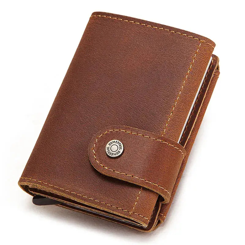 Porte-Carte Rfid Homme Marron