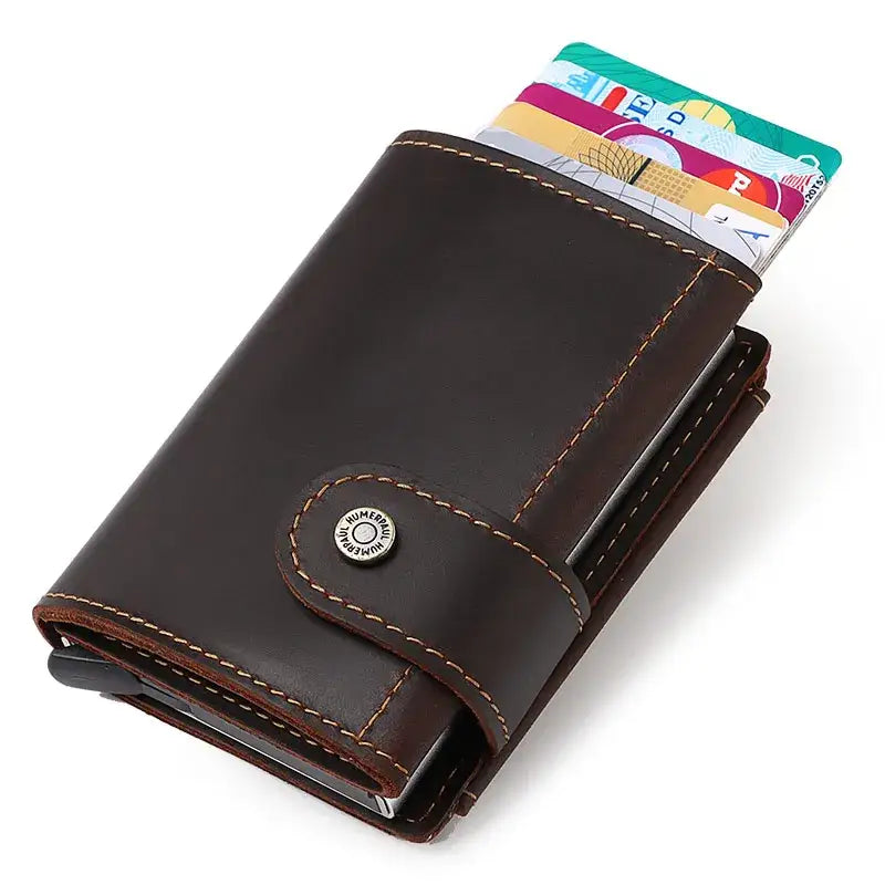 Porte-Carte Rfid Homme Marron foncé