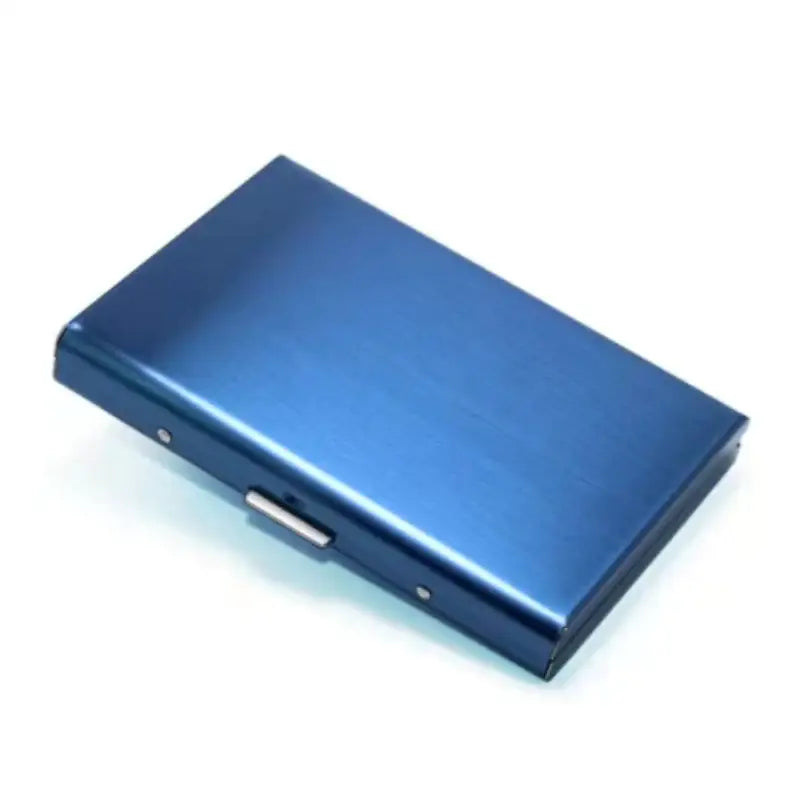 Porte-Cartes Aluminium Bleu