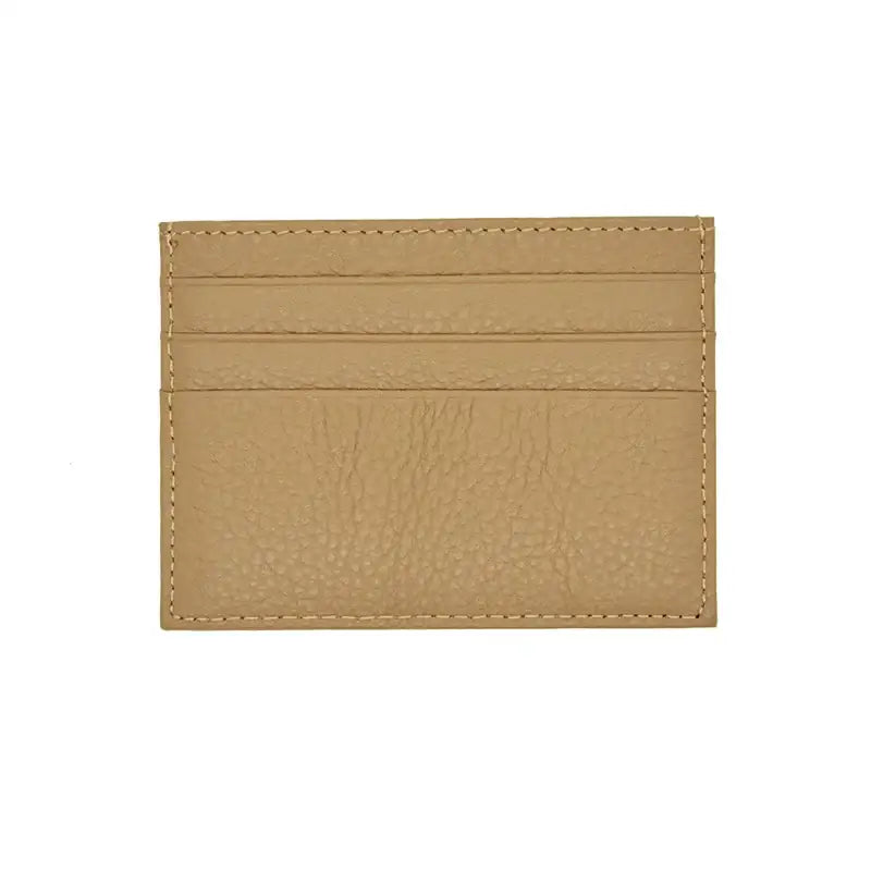 Porte-Cartes Cuir 4 Poches Camel