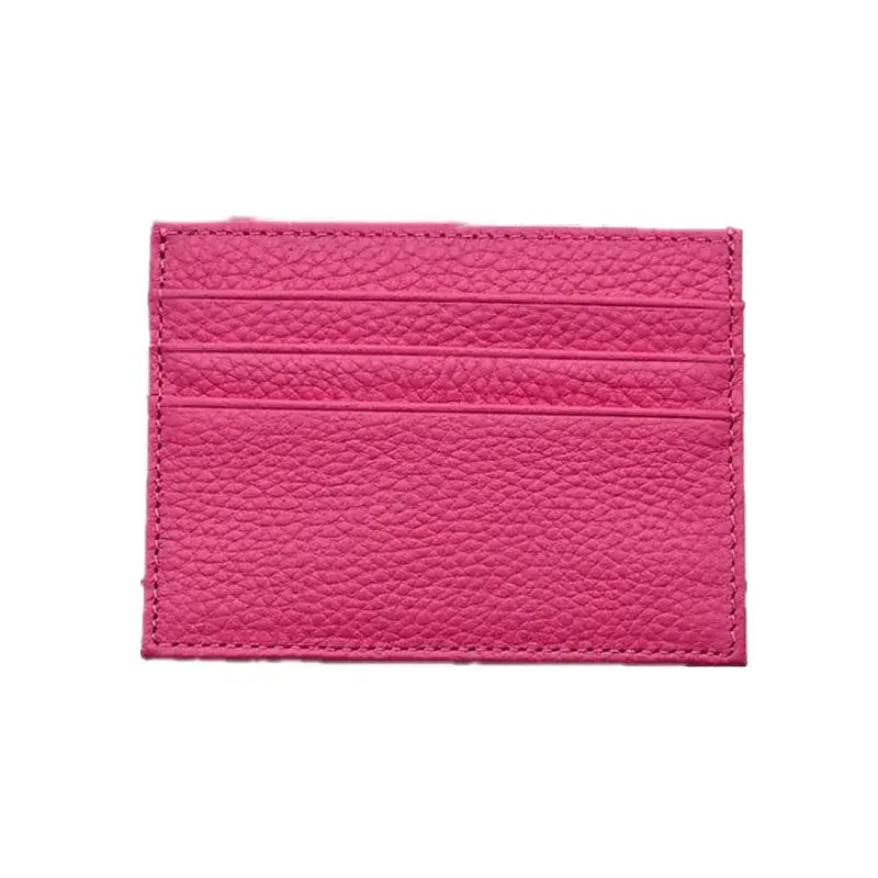 Porte-Cartes Cuir 4 Poches Fushia