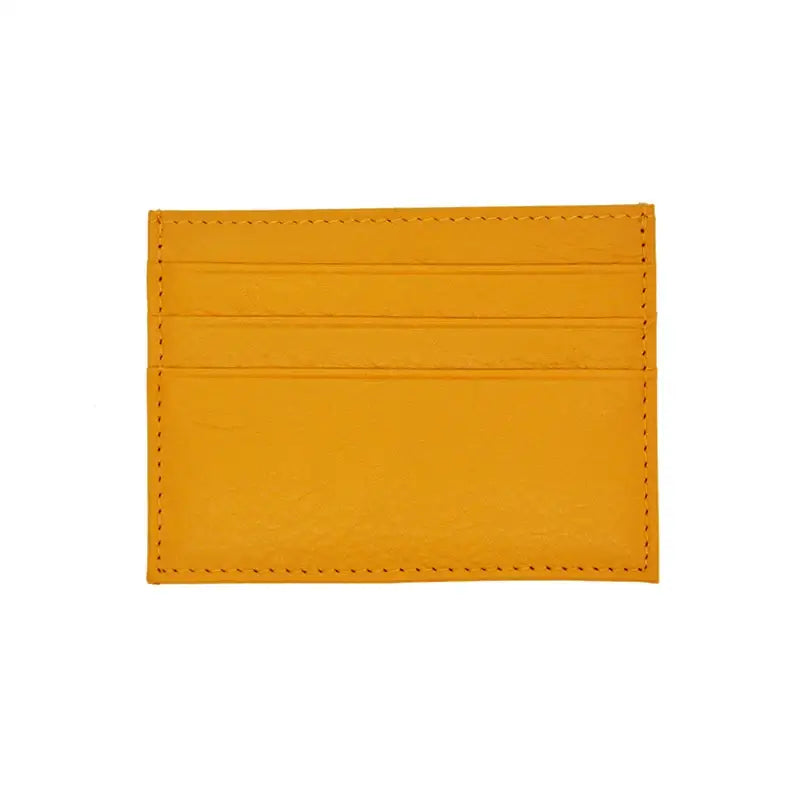 Porte-Cartes Cuir 4 Poches Jaune foncé