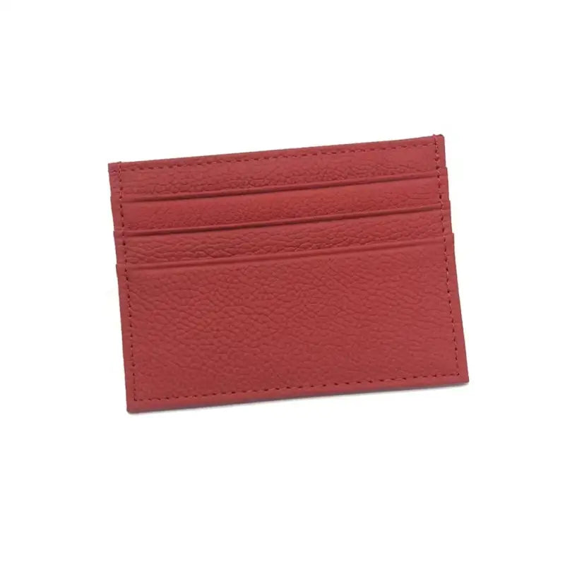 Porte-Cartes Cuir 4 Poches Rouge