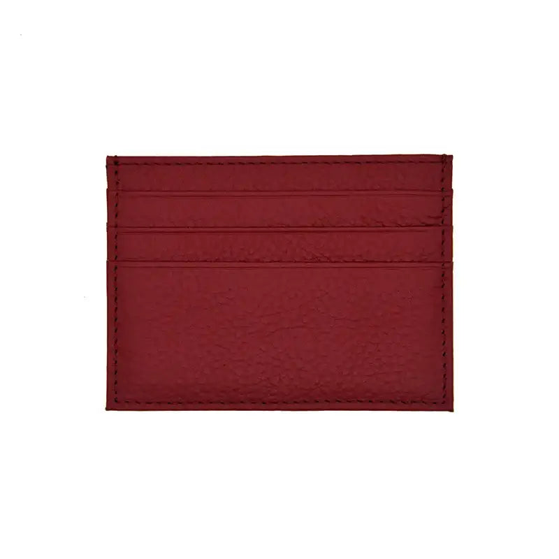 Porte-Cartes Cuir 4 Poches Rouge grenat