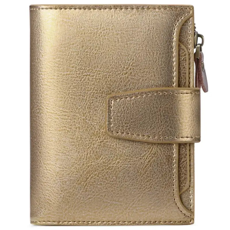 Porte-Cartes Cuir Femme Doré