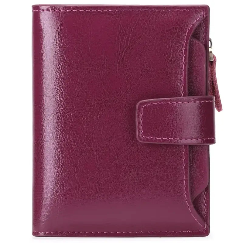 Porte-Cartes Cuir Femme Prune