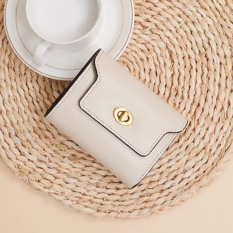 Porte-Monnaie Carte Femme Crème