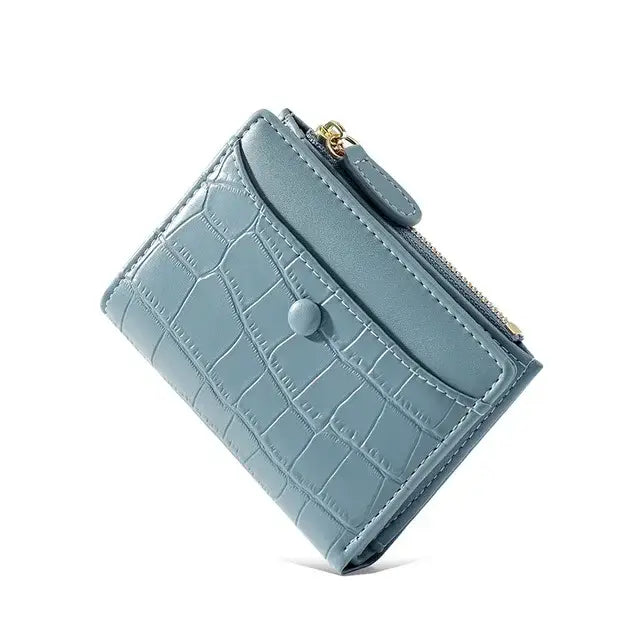Porte Monnaie et Carte Femme Bleu ciel