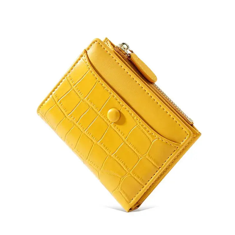 Porte Monnaie et Carte Femme Jaune