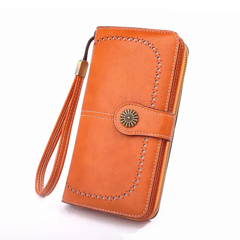 Porte Monnaie Portefeuille Femme Orange