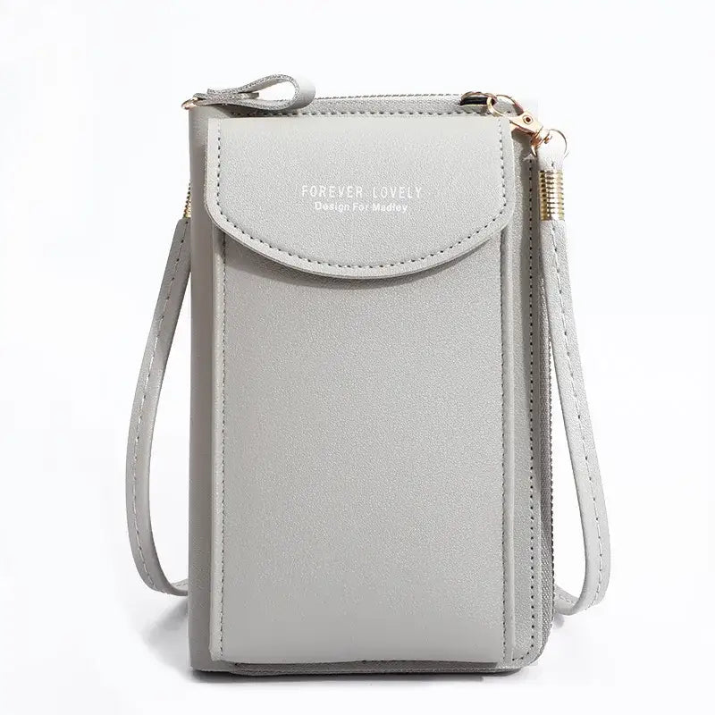 Portefeuille Bandoulière Femme Gris clair