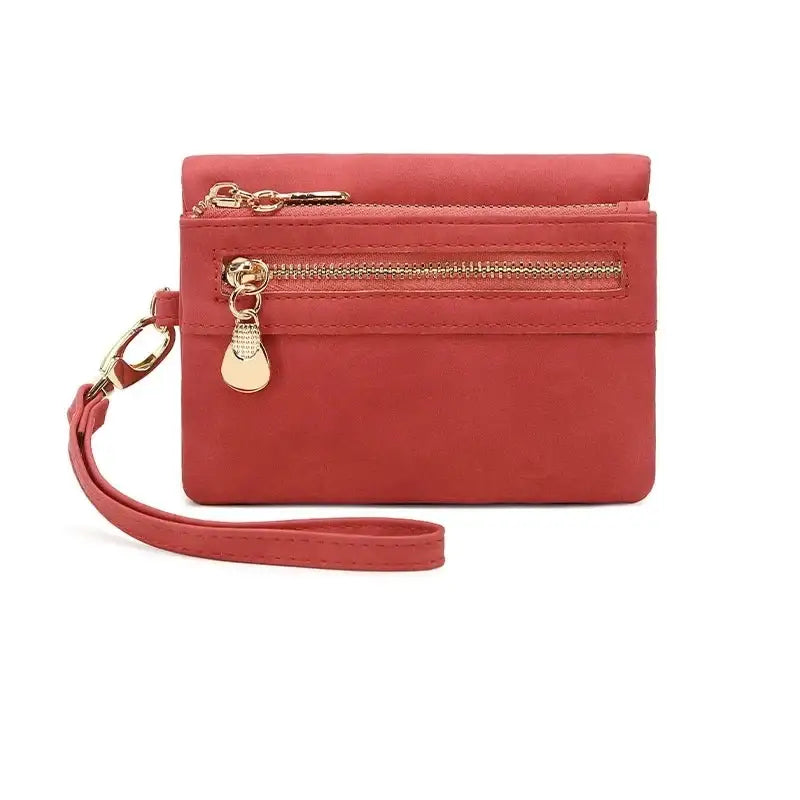 Portefeuille Compact Femme Corail