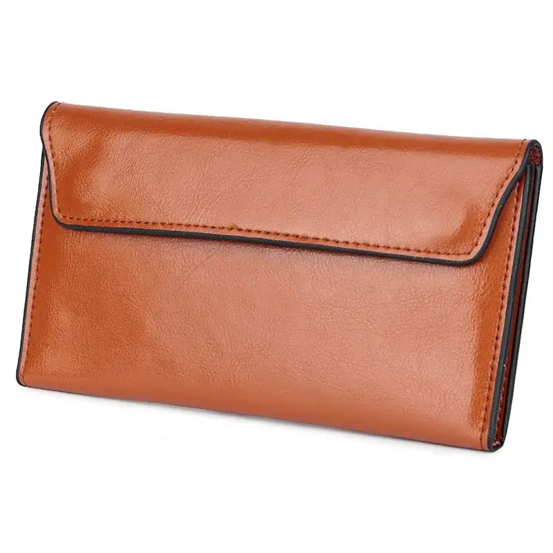 Portefeuille Cuir Souple Femme Camel
