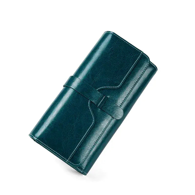 Portefeuille Femme Cuir Bleu canard