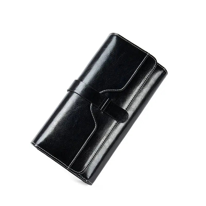 Portefeuille Femme Cuir Noir