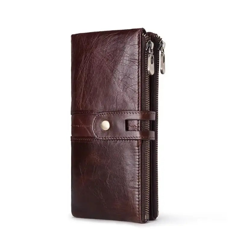 Portefeuille Femme Cuir Souple Marron foncé