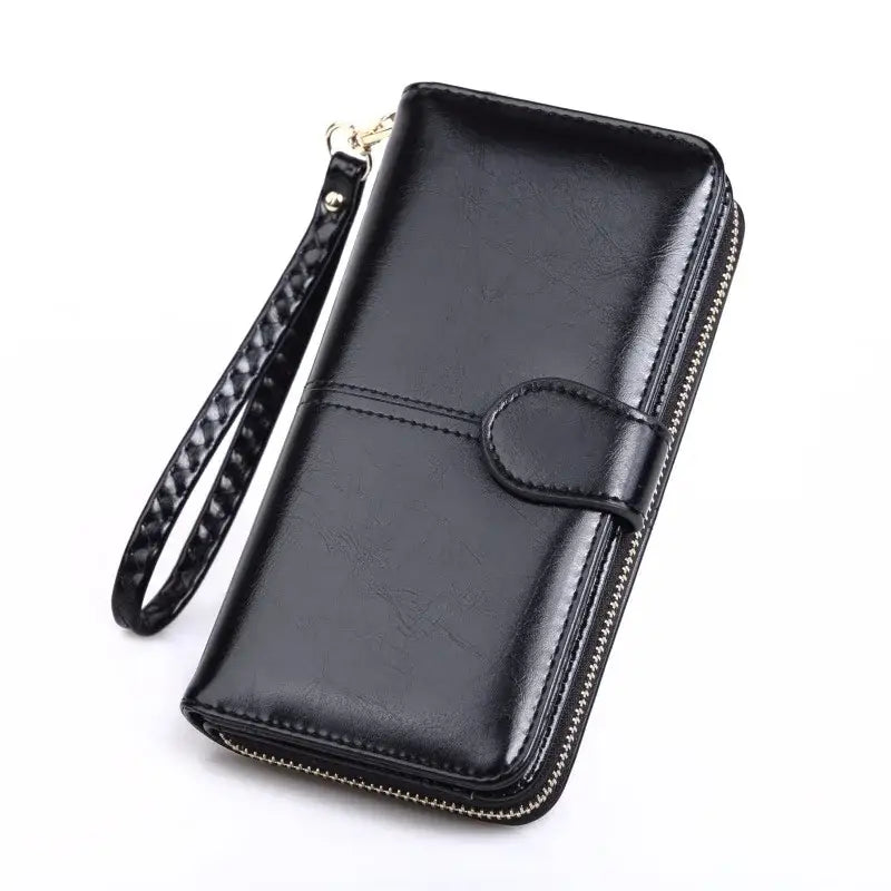 Portefeuille Long Femme Noir