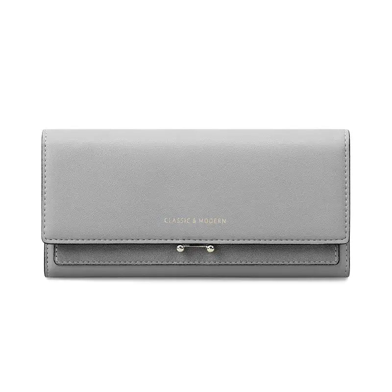 Portefeuille Pochette Femme Gris clair