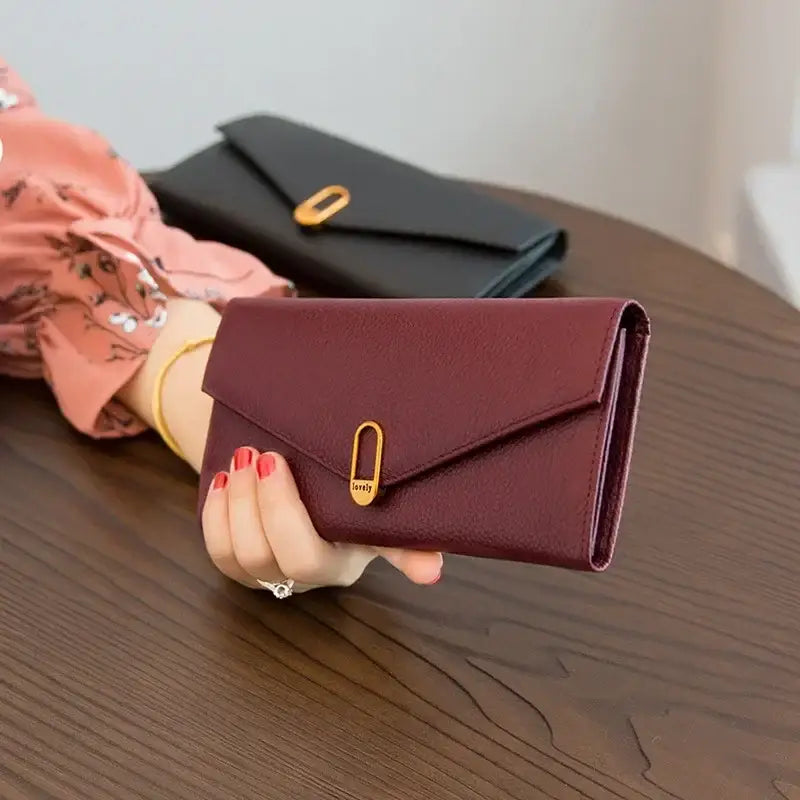 Portefeuille Porte-Carte Femme Bordeaux