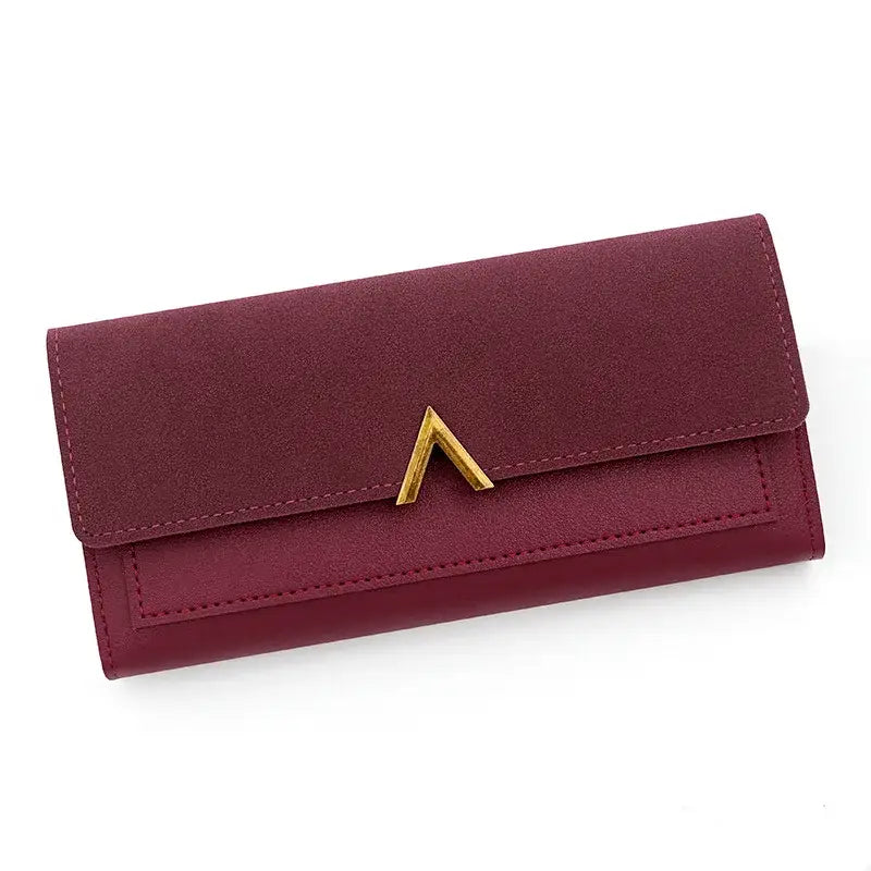 Portefeuille Porte Carte Femme Long Bordeaux