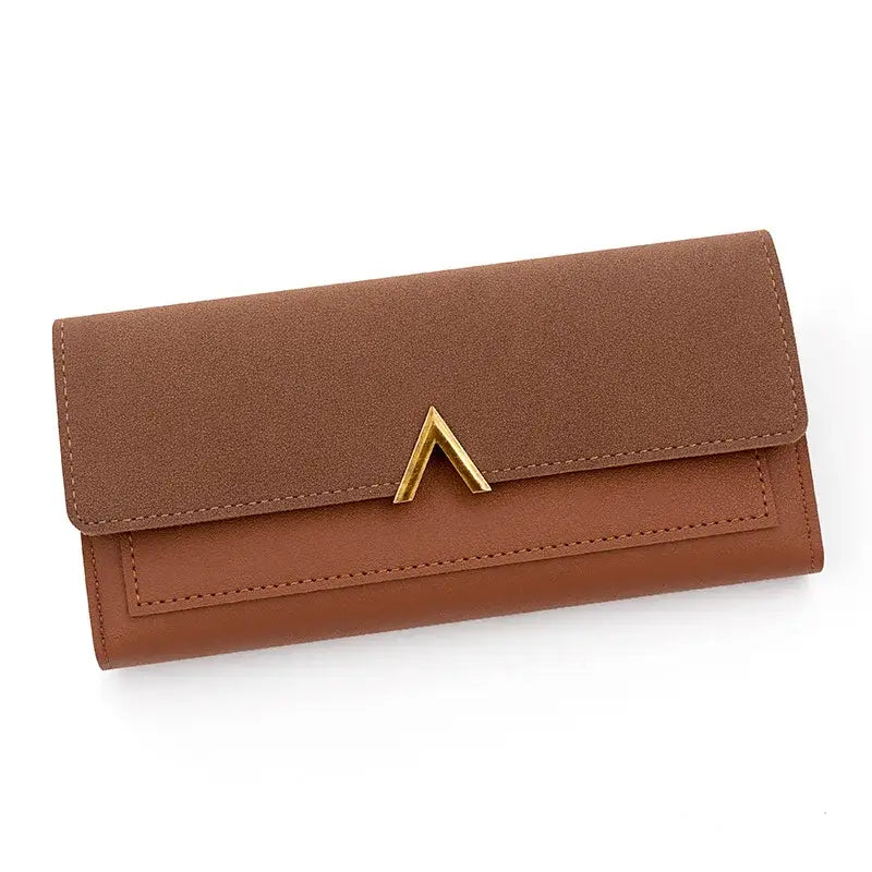 Portefeuille Porte Carte Femme Long Marron