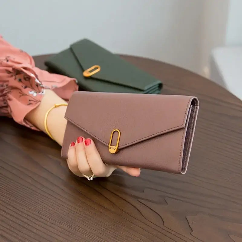 Portefeuille Porte-Carte Femme Marron glacé