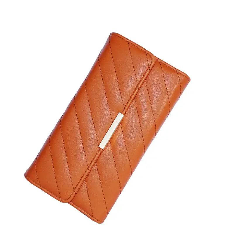 Portefeuille Porte Carte Femme Matelassé Camel