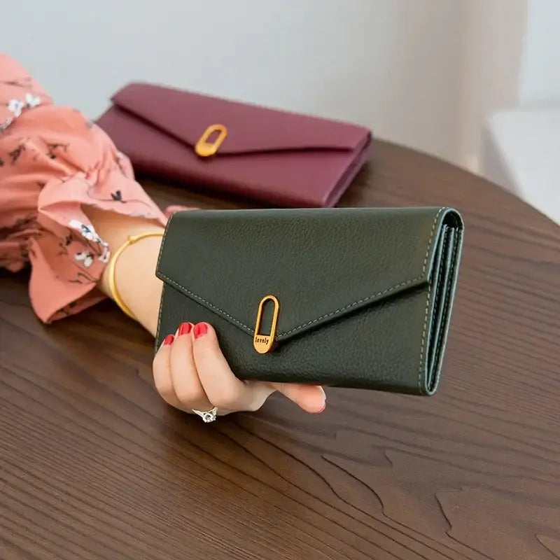 Portefeuille Porte-Carte Femme Vert foncé