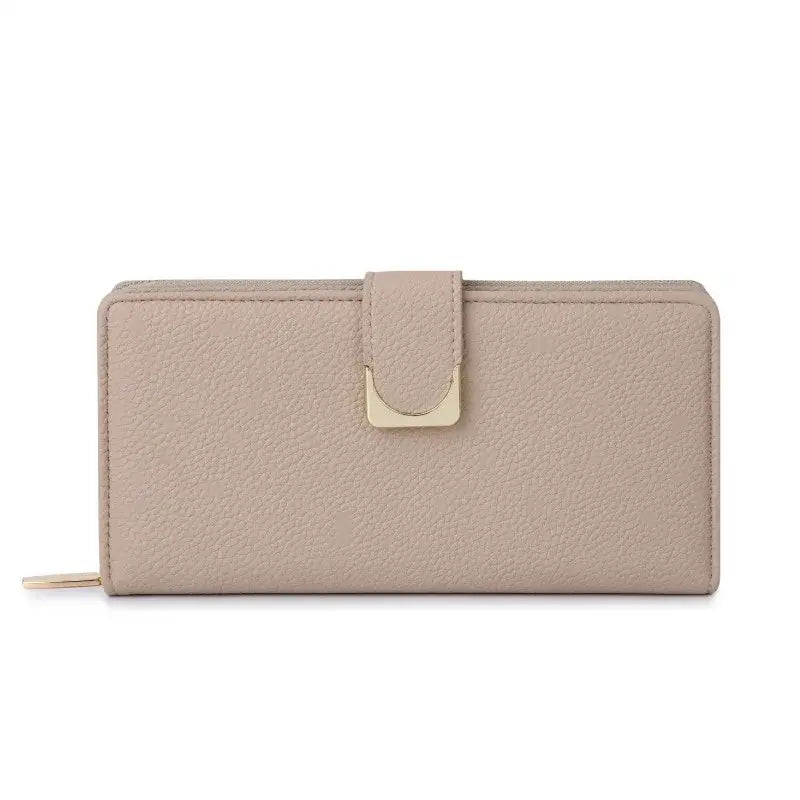 Portefeuille Porte Cartes Femme Uni Beige