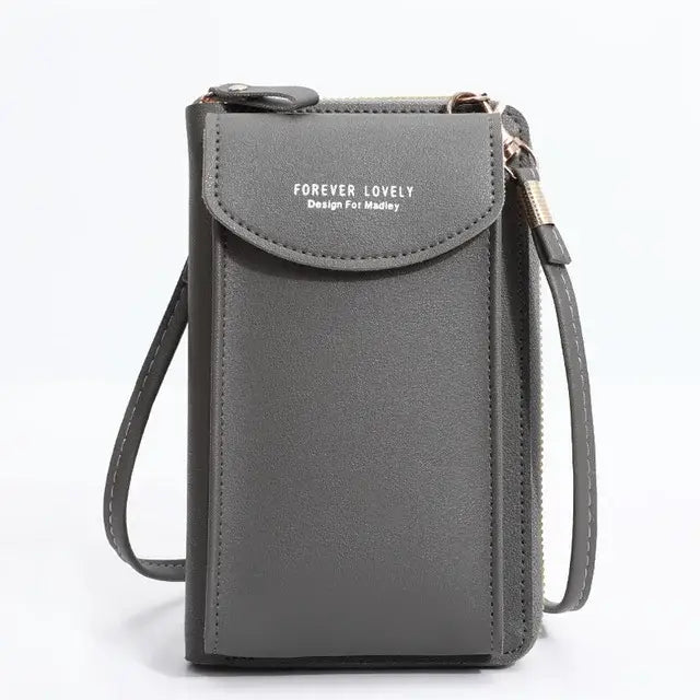 Sac Portefeuille Telephone Femme Gris foncé