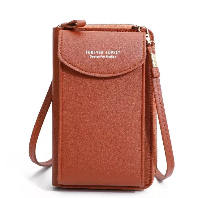 Sac Portefeuille Telephone Femme Marron