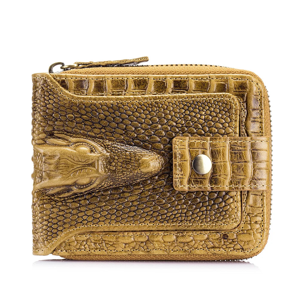 Portefeuille Homme Cuir Effet Crocodile 6