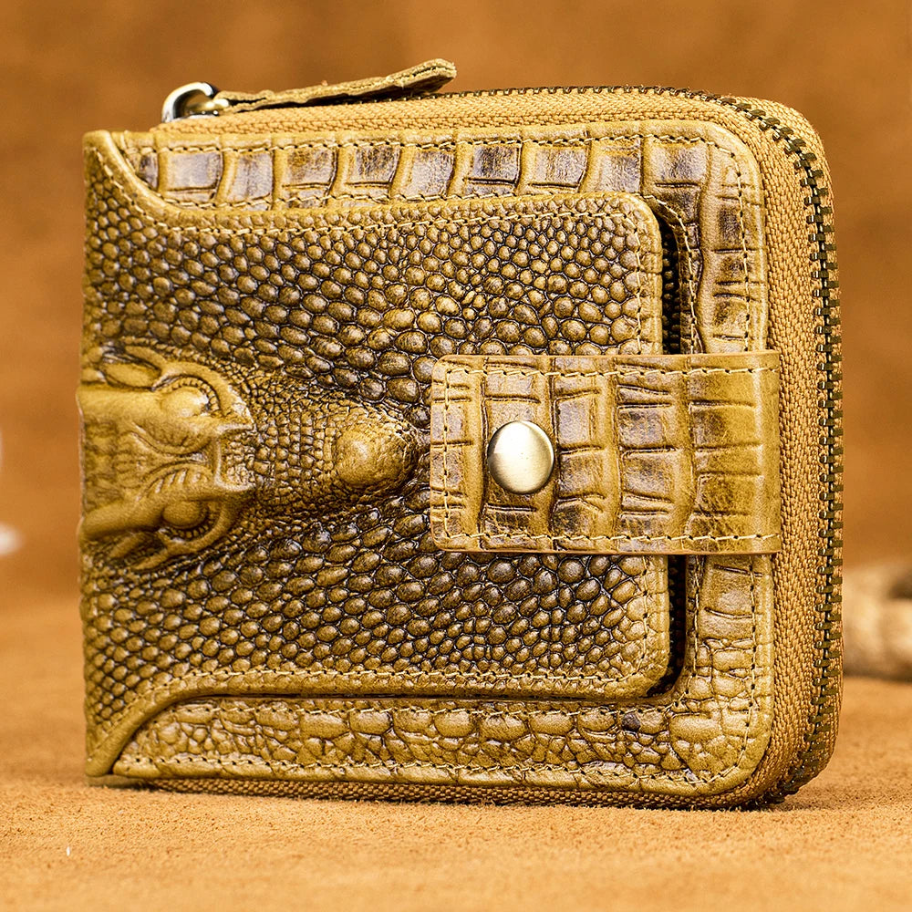 Portefeuille Homme Cuir Effet Crocodile